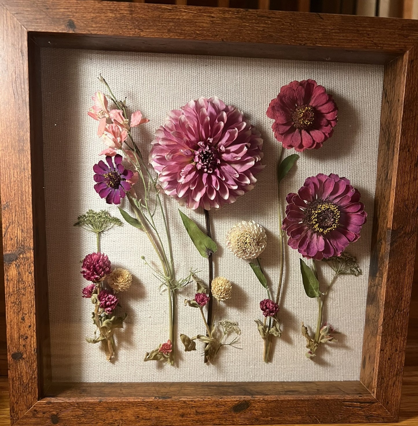 Dahlias Shadow Box