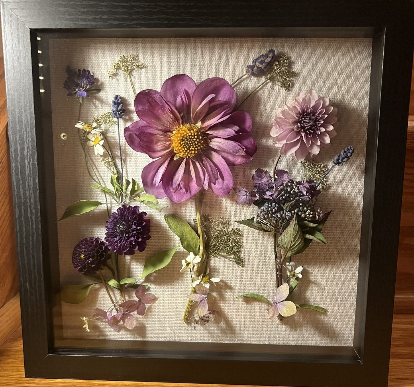 Dahlias Shadow Box